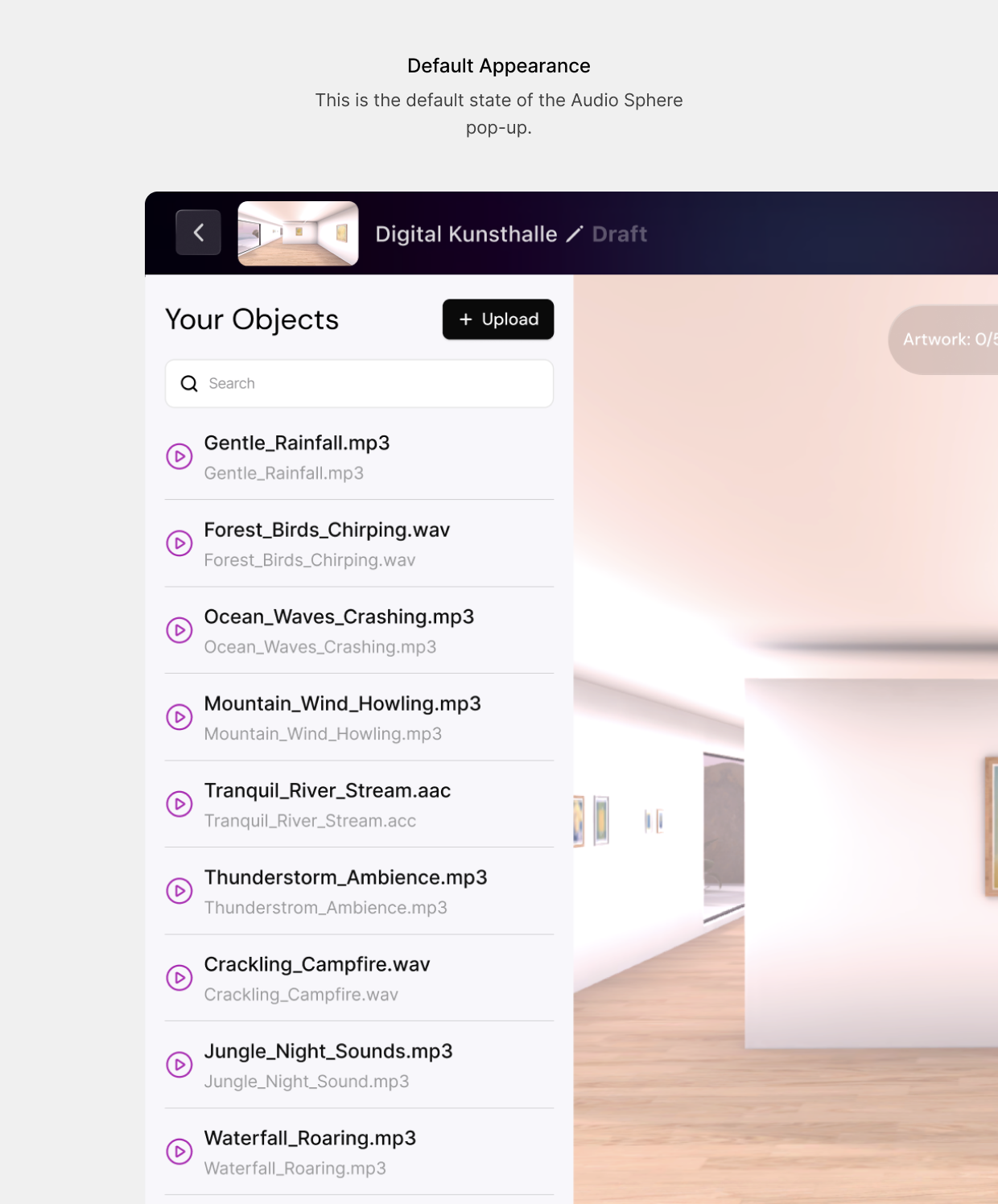 Atopia Space unified asset library grid 1