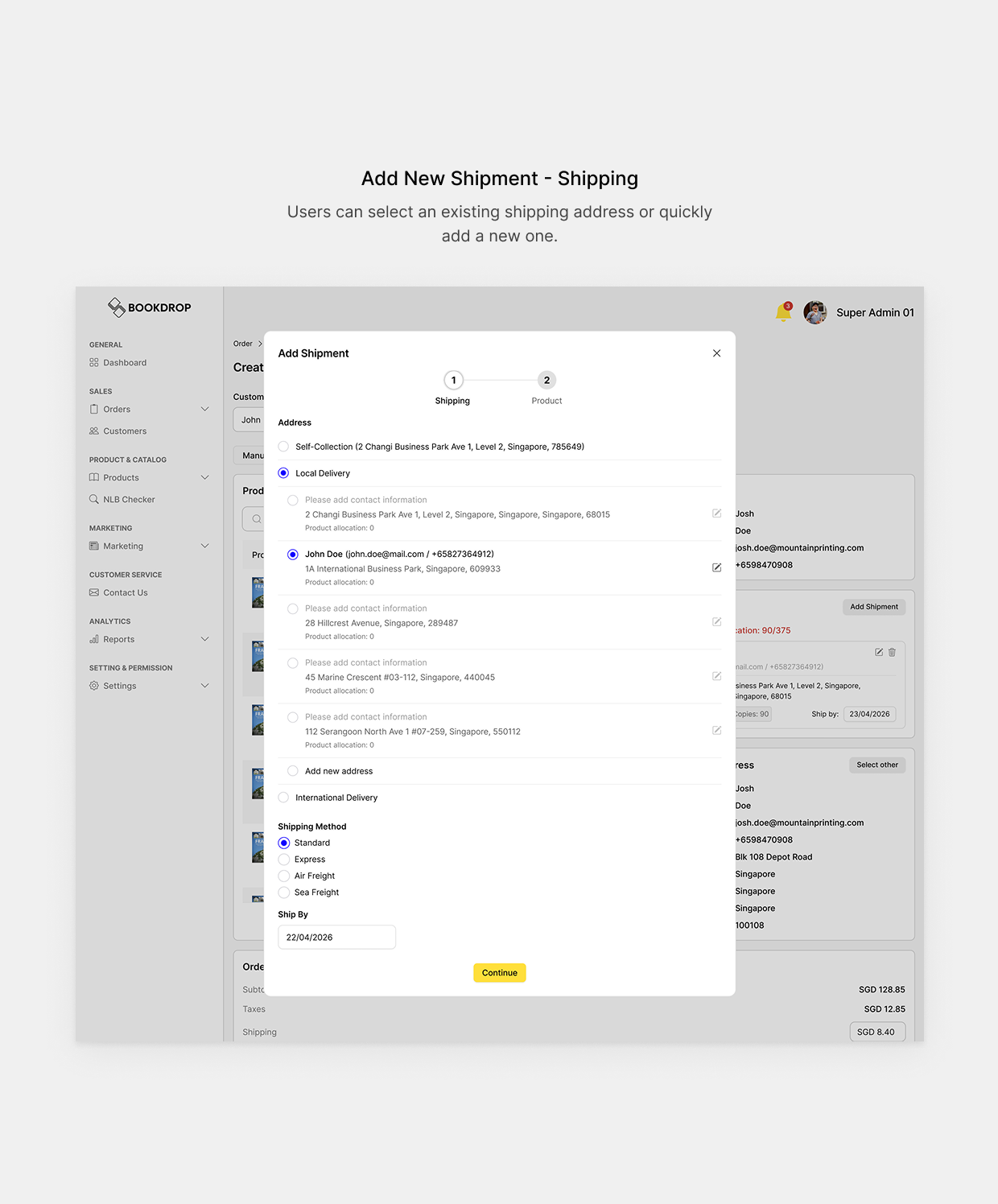 Bookdrop multi-shipment allocation 2