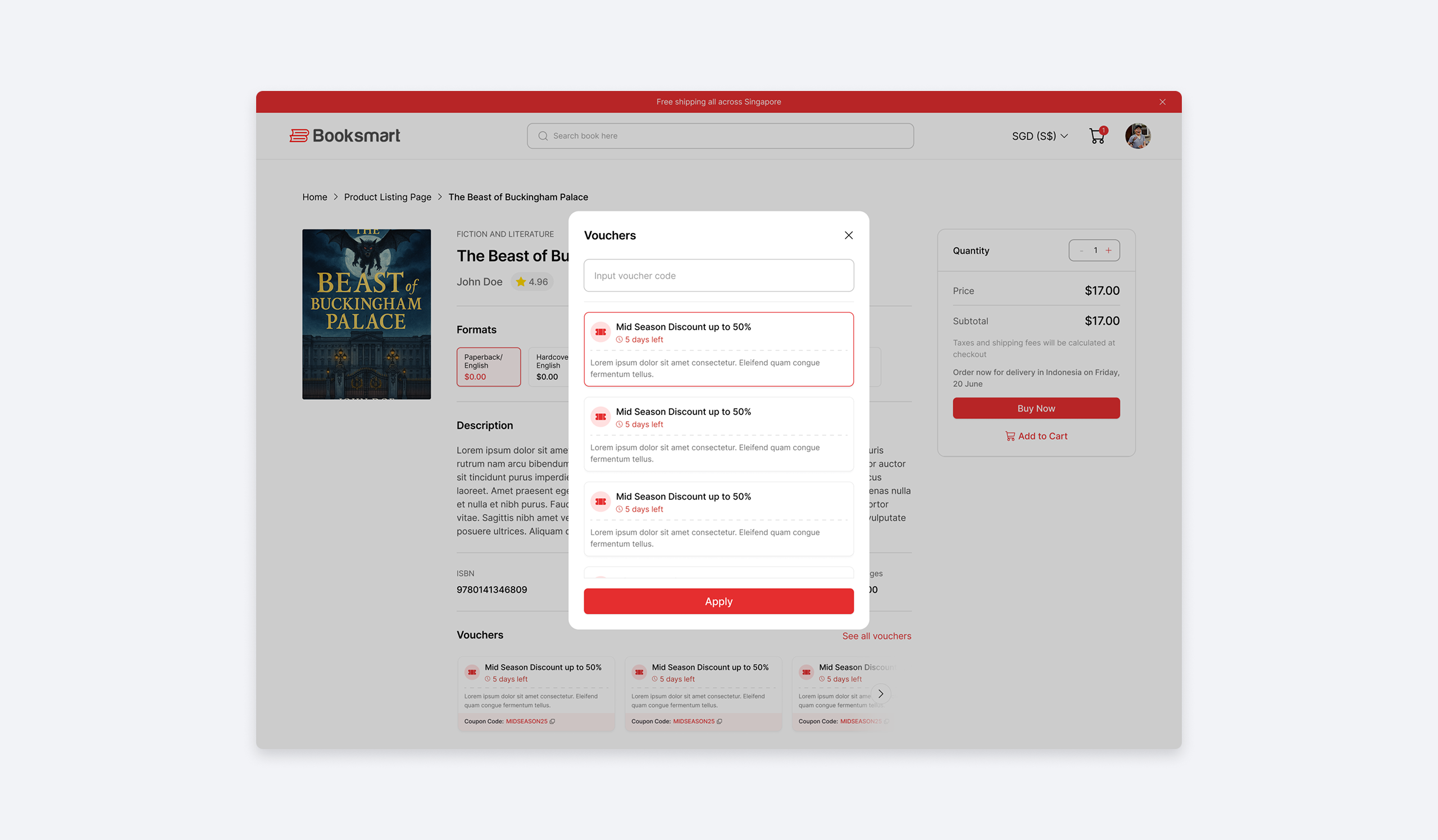 Booksmart extended promo management modal