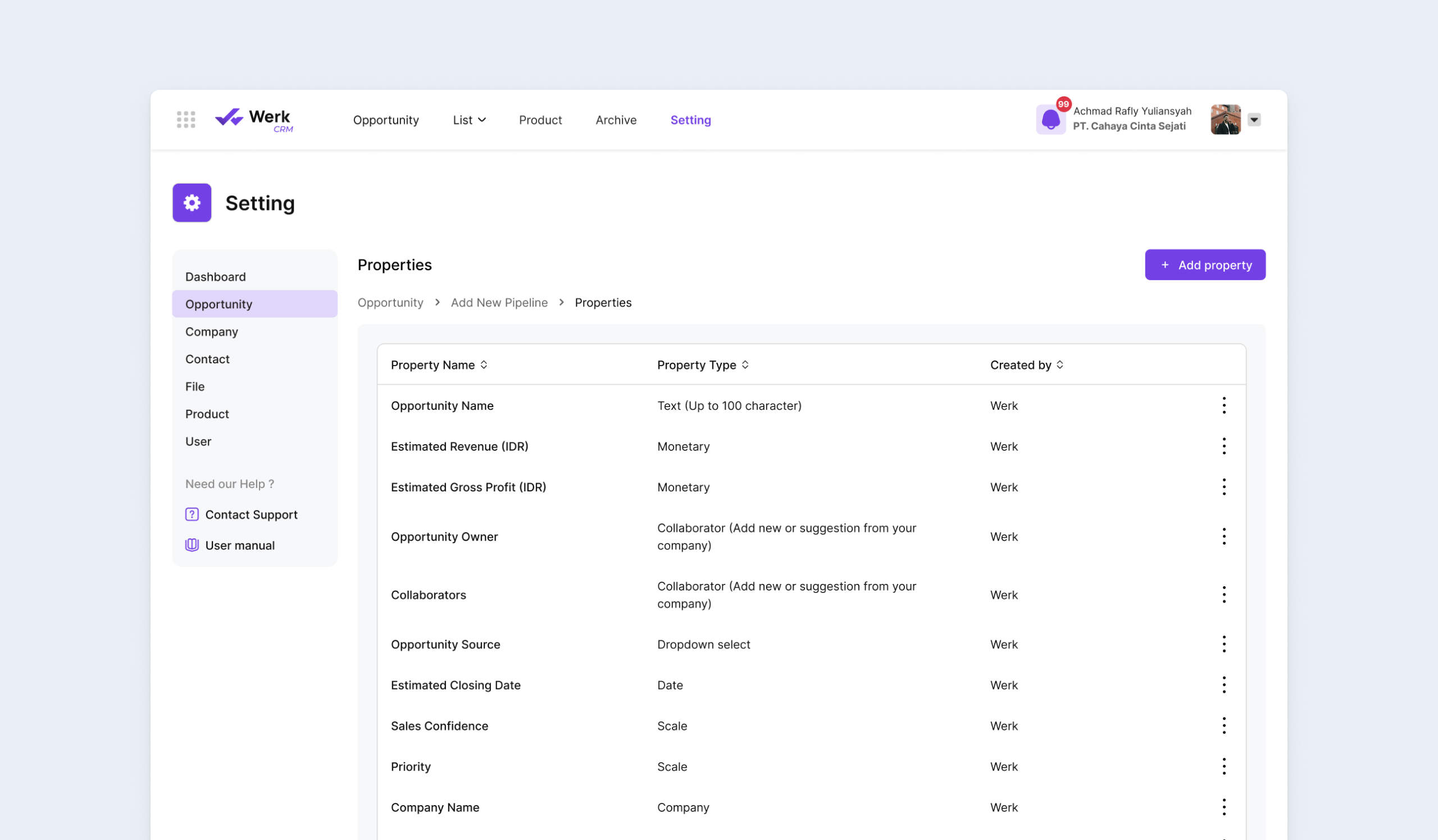 CRM custom properties 1