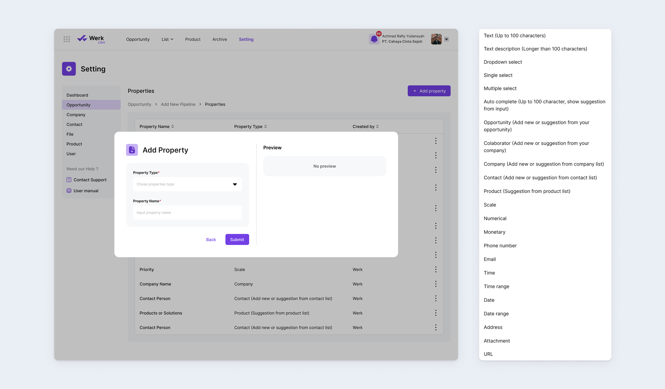 CRM custom properties 2